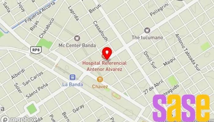 mapa de Electronorte Tienda de iluminación, Proveedor de sistemas de seguridad, Tienda de equipos de sonido en La Banda
