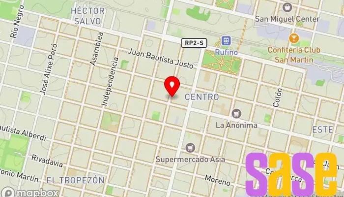 mapa de ElectroRabbia Electricista, Compañía eléctrica, Fabricante de artículos electrónicos, Empresa de suministros industriales, Tienda de iluminación en Rufino