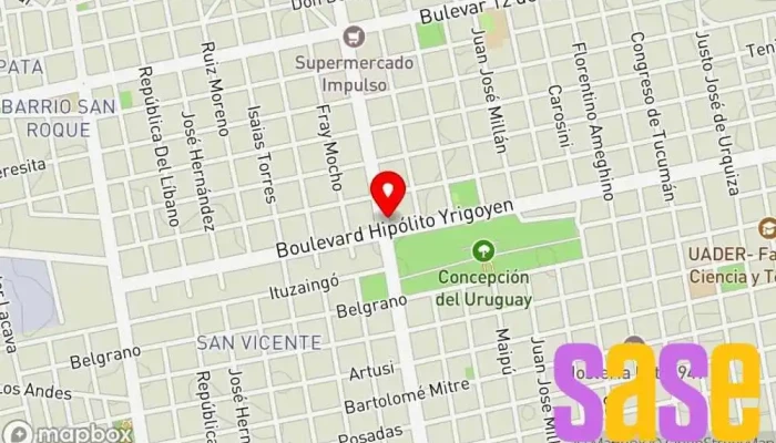 mapa de ElectroRef Baterias Tienda de repuestos para automóviles, Tienda de baterías para automóvil en Concepción del Uruguay