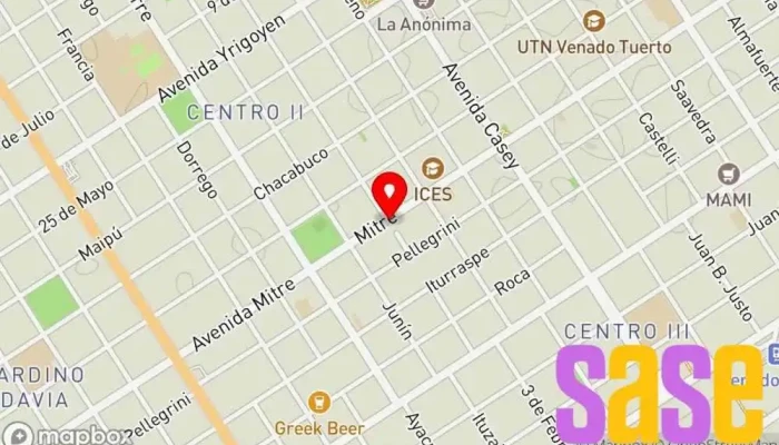 mapa de Electrosur Montajes S.A. Proveedor de materiales de construcción en Venado Tuerto