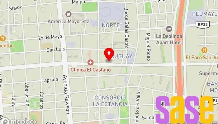 mapa de Electrotecnica Alfa Comercio en Rawson