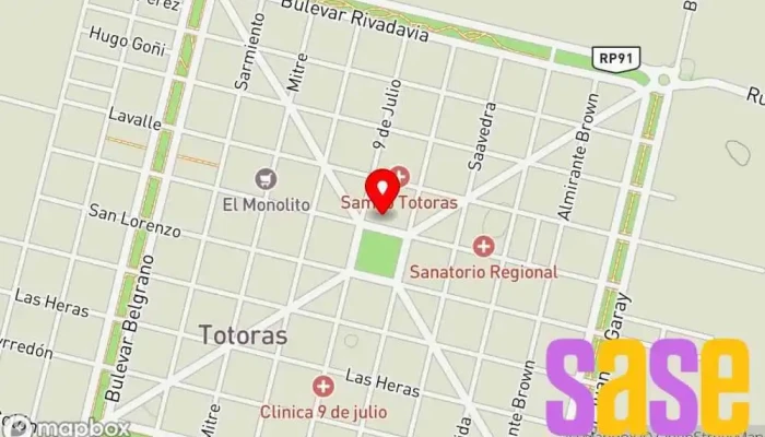 mapa de Electrotecnica Centro de Rodolfo Ramirez Tienda de electricidad en Totoras