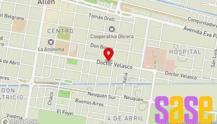 mapa de ELECTROTEM Taller de reparaciones eléctricas, Comercio en Allen