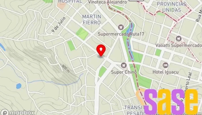 mapa de EMSA Electricidad De Misiones Central eléctrica en Bernardo de Irigoyen
