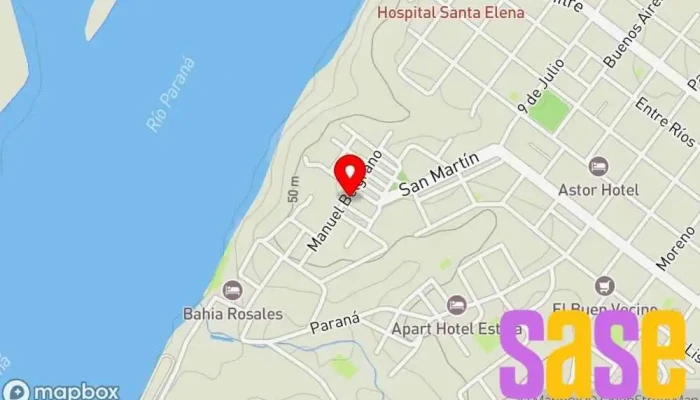 mapa de Enersa - Santa Elena Oficina de la Administración en Santa Elena