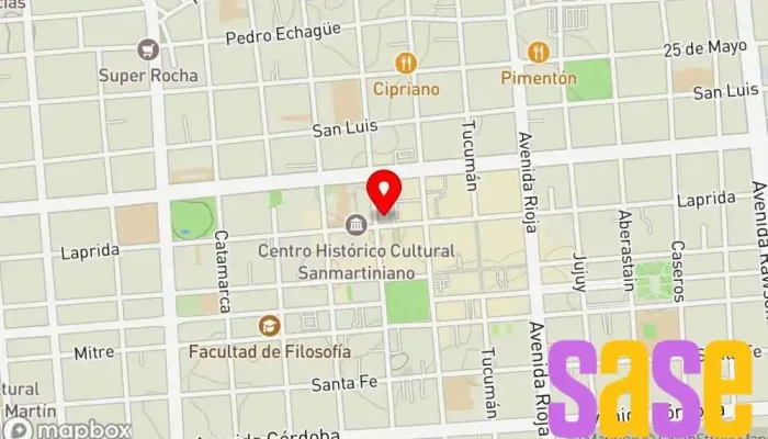 mapa de Ente Provincial Regulador de la Electricidad Oficina de gobierno local en San Juan