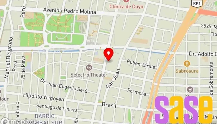 mapa de ENTE PROVINCIAL REGULADOR ELECTRICO Oficina de gobierno local, Escuela en Mendoza