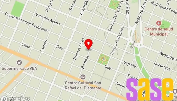 mapa de Ente Provincial Regulador Eléctrico Oficinas de empresa en San Rafael