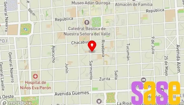 mapa de Ente Regulador de Servicios Públicos de Catamarca Oficina de la Administración en San Fernando del Valle de Catamarca