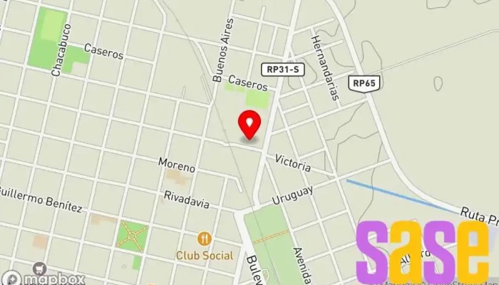 mapa de EPE Energía de Santa Fe Compañía eléctrica en Las Rosas