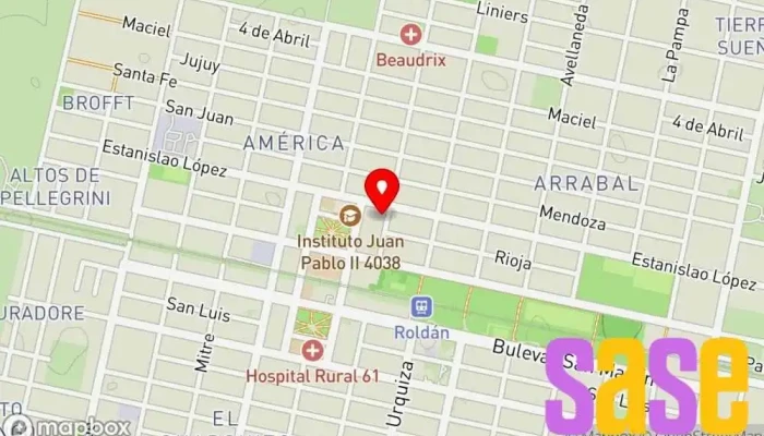 mapa de EPE Energía de Santa Fe Compañía eléctrica en Roldán