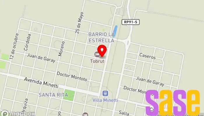 mapa de E&R Electricidad Y Refrigeración .. Tienda de electrónica en Villa Minetti