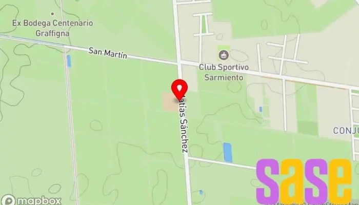 mapa de Escuela de Educación Secundaria de Zonda Instituto de secundaria en Villa Basilio Nievas