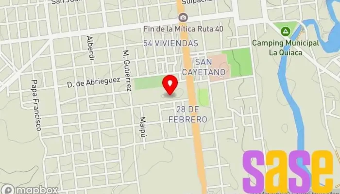 mapa de Escuela de Educación Técnica Nº 1 Centro de educación secundaria en La Quiaca