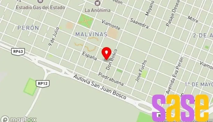 mapa de Escuela Industrial N 2 Escuela en Pico Truncado
