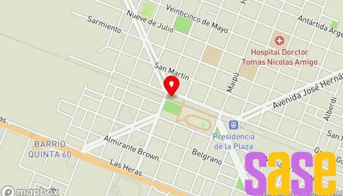 mapa de Estación Presidencia de la Plaza Lugar de interés histórico en Presidencia de la Plaza
