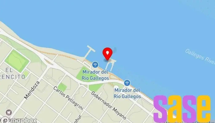 mapa de ExMuelle el turbio de yacimientos carboriiferos fiscales Lugar de interés histórico en Río Gallegos