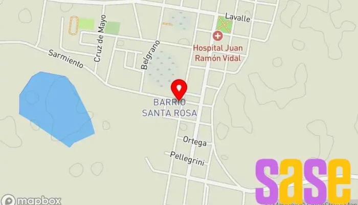 mapa de Extensión Áulica de adultos - Colegio Sec. Genaro B. De Astrada Escuela, Escuela de educación para adultos en Berón de Astrada