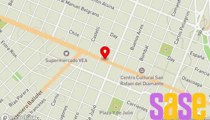 mapa de Fas Electricidad SA Tienda de componentes electrónicos, Electricista, Ferretería en San Rafael