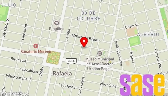mapa de Ferrecentro Tienda de herramientas, Proveedor de productos de limpieza, Tienda de regalos en Rafaela