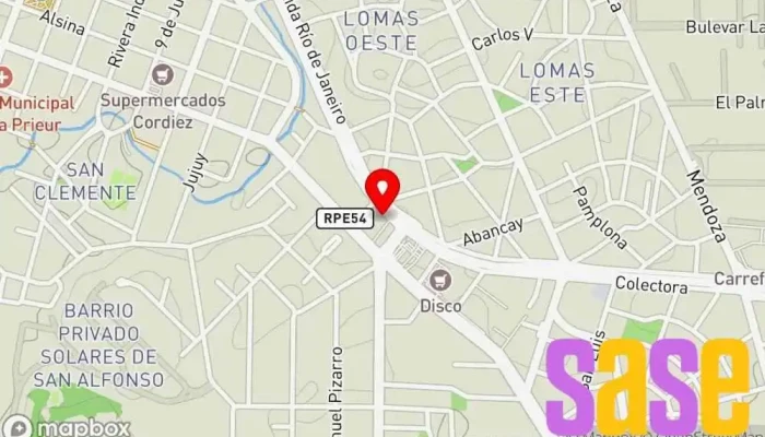 mapa de Feyro Tienda de iluminación, Tienda de electricidad en Villa Allende