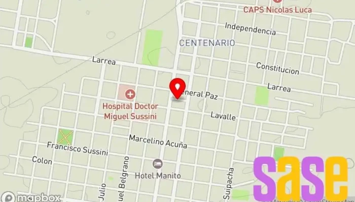mapa de FM Alternativa 107.5 Emisora de radio en Alvear