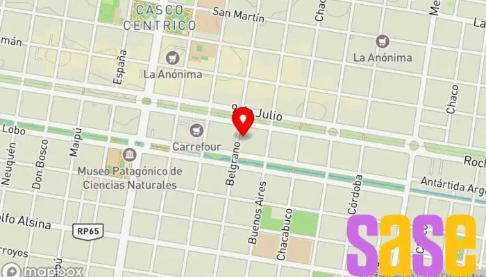 mapa de FM Estación Diez Emisora de radio en Gral. Roca