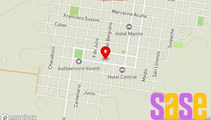 mapa de FM Kairos 92.7 Mhz Emisora de radio en Alvear