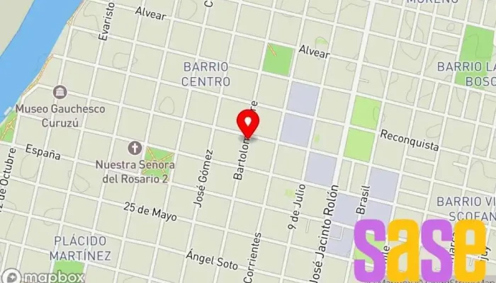 mapa de FM La Voz 102.5 Emisora de radio en Corrientes