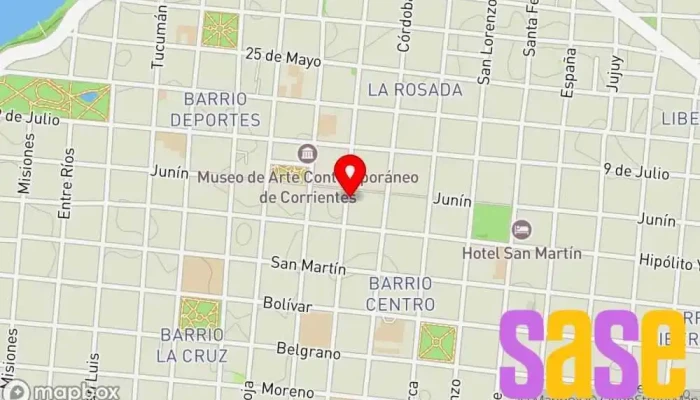 mapa de FM NET 102.3 Mhz Emisora de radio en Corrientes