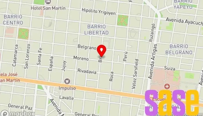 mapa de FM Plus 98.5 Emisora de radio en Corrientes