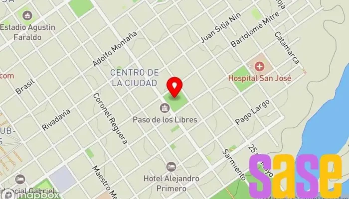 mapa de Fm Rumbo 89.7 Radio Cristiana Emisora de radio en W3230 Paso de los Libres