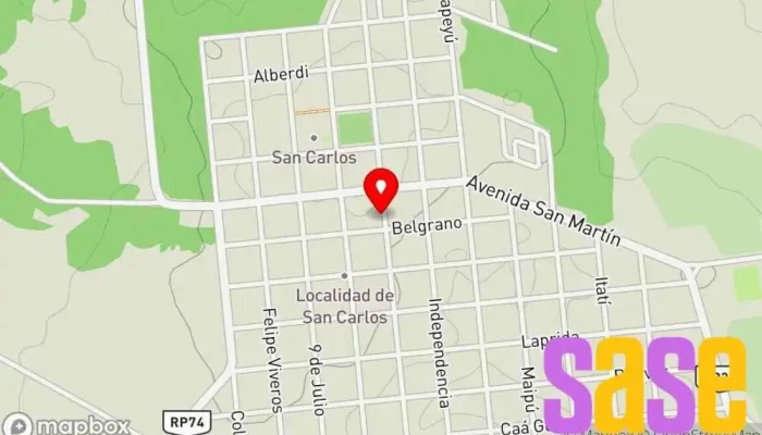 mapa de Fm Santa Rita 106.1 Emisora de radio en W3306 San Carlos