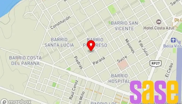 mapa de Fm Sol 106.7 Bella Vista Emisora de radio en Bella Vista