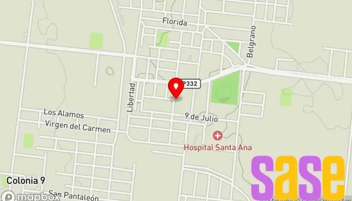 mapa de FM STAR Emisora de radio en Santa Ana
