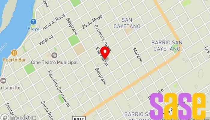 mapa de FM vida Esquina 95.5 Emisora de radio en Esquina