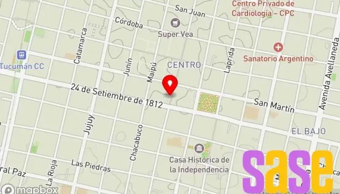 mapa de Frávega Tienda de electrónica en San Miguel de Tucumán