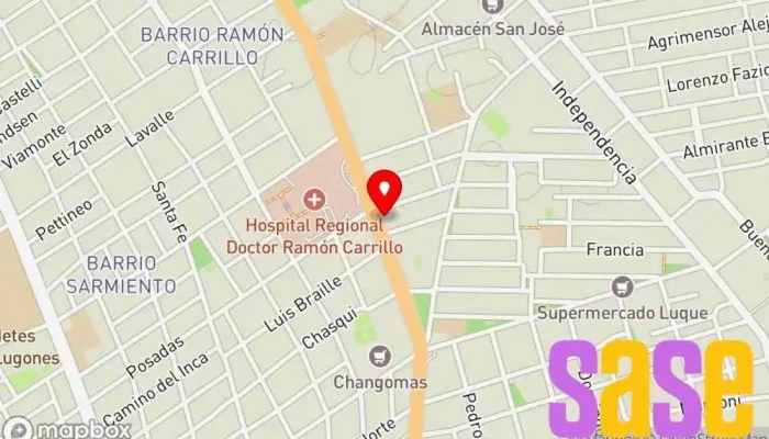 mapa de GADE Electricidad Sucursal Santiago del Estero Tienda de electricidad en Santiago del Estero