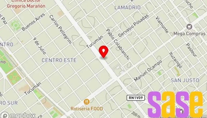 mapa de Grasso Electrónica Servicio de reparación de televisores en Villa María