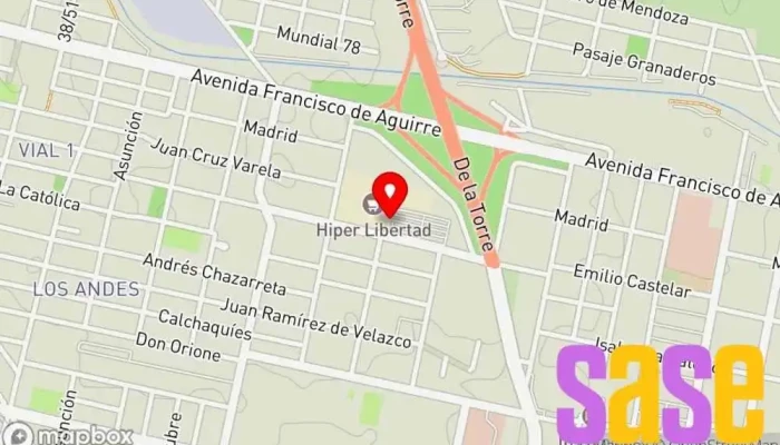 mapa de Hiper Libertad - Libertad SA Hipermercado en San Miguel de Tucumán