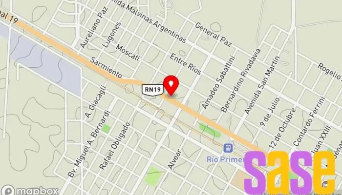 mapa de ICasa Hogar Río Primero Tienda de electrónica en Río Primero