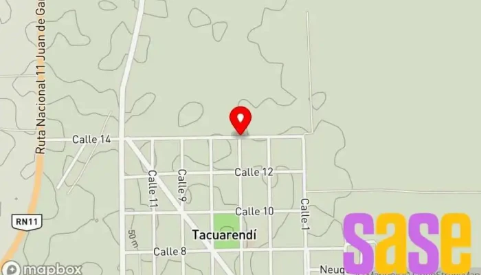 mapa de IEAD TACUARENDI Iglesia en Tacuarendí