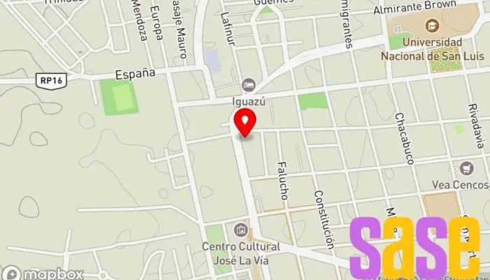mapa de Ingenieria y Materiales  en San Luis