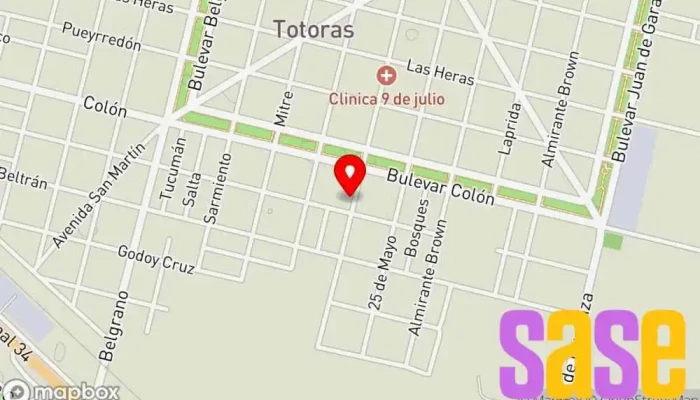 mapa de Innovar Store Totoras Establecimiento de reparación de artículos electrónicos, Consultora informática, Tienda de informática, Servicio de recuperación de datos, Tienda de material de oficina, Tienda de alquiler de videojuegos, Tienda de videojuegos en Totoras
