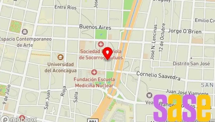 mapa de Instituto Celsius Mendoza Centro educativo en Mendoza