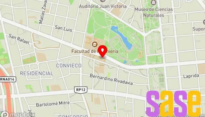 mapa de Instituto de Energía Eléctrica FI UNSJ Universidad en San Juan