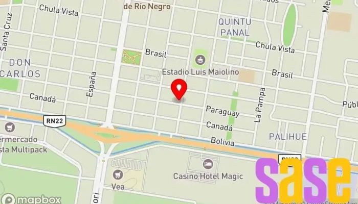 mapa de INYECSUR SRL - INYECCION ELECTRONICA Tienda de repuestos para automóviles en Gral. Roca