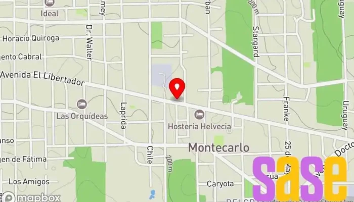 mapa de IPLyC Misiones Administración de loterías en Montecarlo