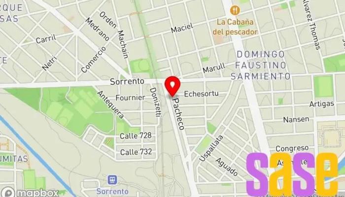 mapa de JCV ELECTRONICA Electricista, Establecimiento de reparación de artículos electrónicos en Rosario