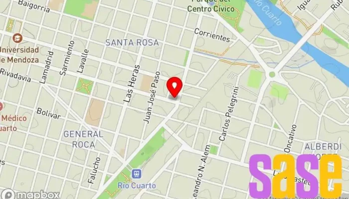 mapa de JLB SONIDO E ILUMINACION Electricista en Río Cuarto
